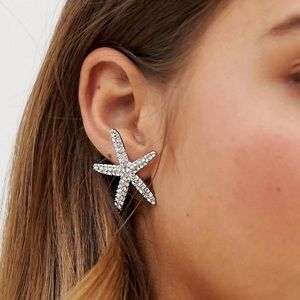 ASOS Silver Crystal Starfish Earrings